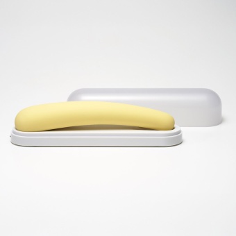 Нереалистичный гибкий вибратор Iroha Fit Mikazuki жёлтый