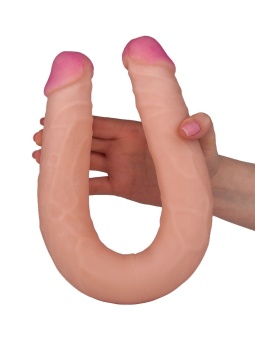 Двусторонний фаллос из неоскина Lesbi - 48 см.