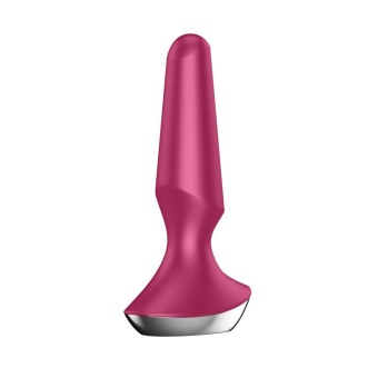 Анальная вибропробка Satisfyer Plug Ilicious 2 с приложением малиновая