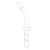 Стеклянный двусторонний фаллоимитатор Girthy Ribbed G-Spot Glass прозрачный Стеклянный двусторонний фаллоимитатор Girthy Ribbed G-Spot Glass прозрачный