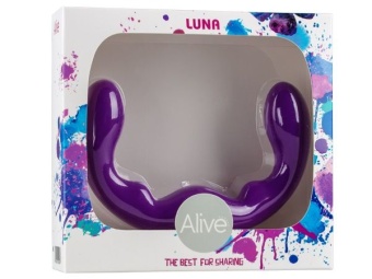 Двухсторонний рельефный фаллоимитатор Luna