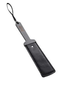 Твердый паддл из натуральной кожи Pecado BDSM 37 см черный