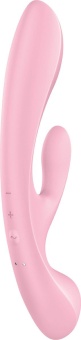 Двусторонний вибратор-кролик с 3 моторами Satisfyer Triple Oh розовый