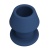Синяя анальная пробка с открытым каналом - 8,7 см.
