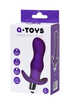 Анальная вибропробка A-Toys Vibro Anal Plug L 14 см фиолетовая