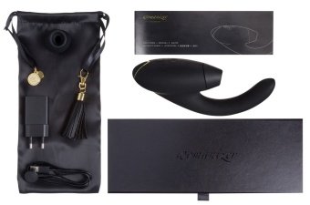 Вибратор с бесконтактной стимуляцией клитора Womanizer InsideOut чёрный