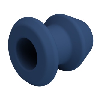 Синяя анальная пробка с открытым каналом - 8,7 см.