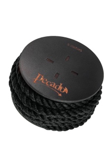 Черная веревка для шибари на катушке - 5 м.