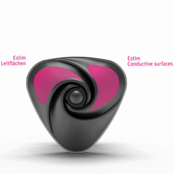 Мини-вибратор с электростимуляцией Mystim Heart's Desire Black Edition чёрный