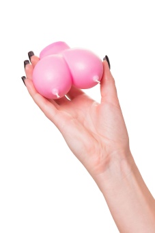 Розовая свеча «Сиськи» - 150 гр.