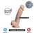 Телесный фаллоимитатор на присоске Real Skin Model 1 - 17,8 см.