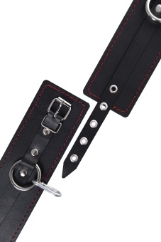 Черная распорка с 4 манжетами для рук и ног