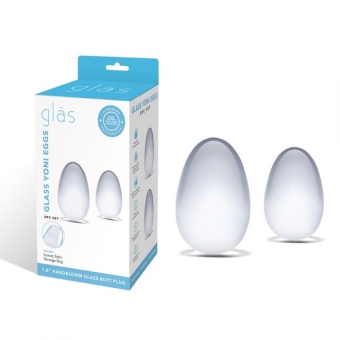 Набор из 2 вагинальных шариков из стекла Glass Yoni Eggs Set