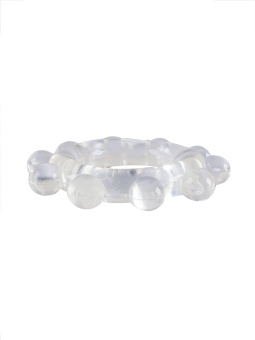 Прозрачное эрекционное кольцо со стимулирующими шариками