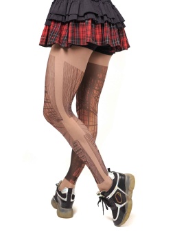 Колготки с принтом в виде небоскрёбов