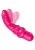 Розовый вибратор-реалистик с блестками Naughty Bits Lady Boner Bendable Personal Vibrator - 20 см.