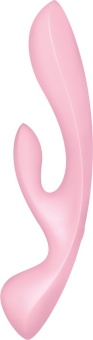 Двусторонний вибратор-кролик с 3 моторами Satisfyer Triple Oh розовый
