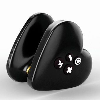 Мини-вибратор с электростимуляцией Mystim Heart's Desire Black Edition чёрный