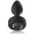 Черная анальная вибропробка с пультом ДУ