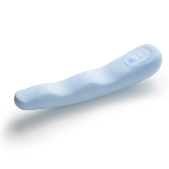 Нереалистичный гибкий вибратор Iroha Fit Minamozuki голубой