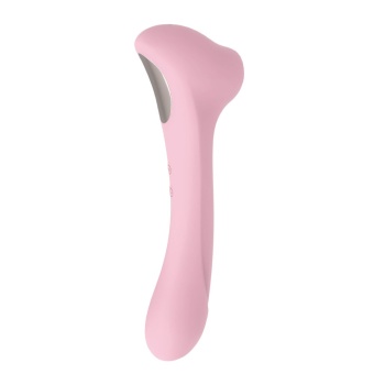 Нежно-розовый двусторонний стимулятор Daisy Massager - 20,2 см.