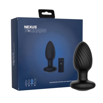 Анальная вращающаяся вибропробка Nexus Tornado Large чёрная