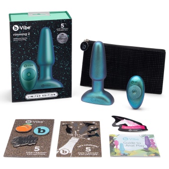Анальная вибропробка с ротацией b-Vibe Rimming Plug 2 Limited Edition