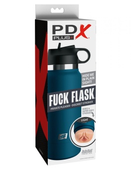 Мастурбатор вагина в синей фляге Fuck Flask телесный