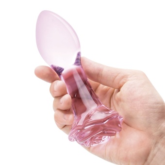 Набор стеклянных анальных пробок с розочками Glas Rosebud Butt Plug Set