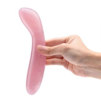 Фаллоимитатор для зоны G Le Wand Crystal G-wand розовый кварц