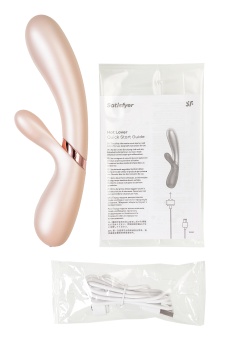 Вибратор с клиторальным стимулятором, приложением и подогревом Satisfyer Hot Lover жемчуг