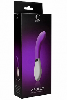 Фиолетовый вибратор для точки G или простаты Apollo - 20 см.
