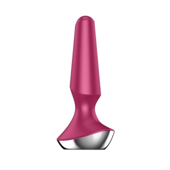 Анальная вибропробка Satisfyer Plug Ilicious 2 с приложением малиновая