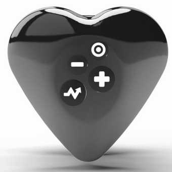 Мини-вибратор с электростимуляцией Mystim Heart's Desire Black Edition чёрный