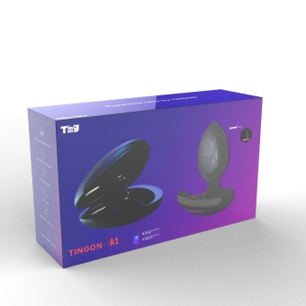 Интерактивная анальная вибропробка с дистанционным управлением Tingon A1 синяя