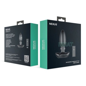 Анальная вибропробка с пультом Nexus Beat черная