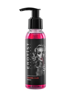 Разогревающее массажное масло Erotist Caramel Club с ароматом барбариса - 100 мл.