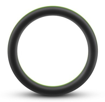 Черно-зеленое эрекционное кольцо Silicone Go Pro Cock Ring