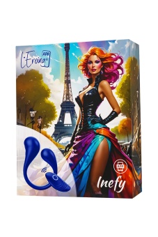 Синий многофункциональный вибратор Inefy с пультом ДУ